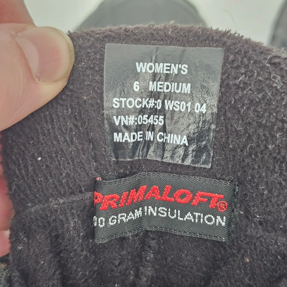 L.L. Bean Snow Boots Womens 6 Brown Black Primaloft Insulated Duck Boots VN05455